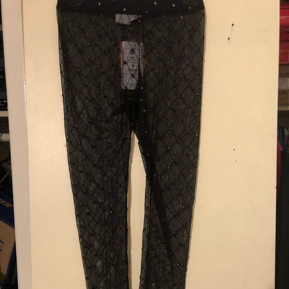 Kikiriki Metallic Dot Mesh Leggings